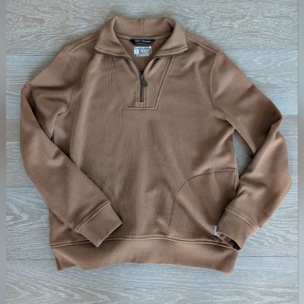Carhartt Tencel 1/4 Zip Pullover, Sz Small
